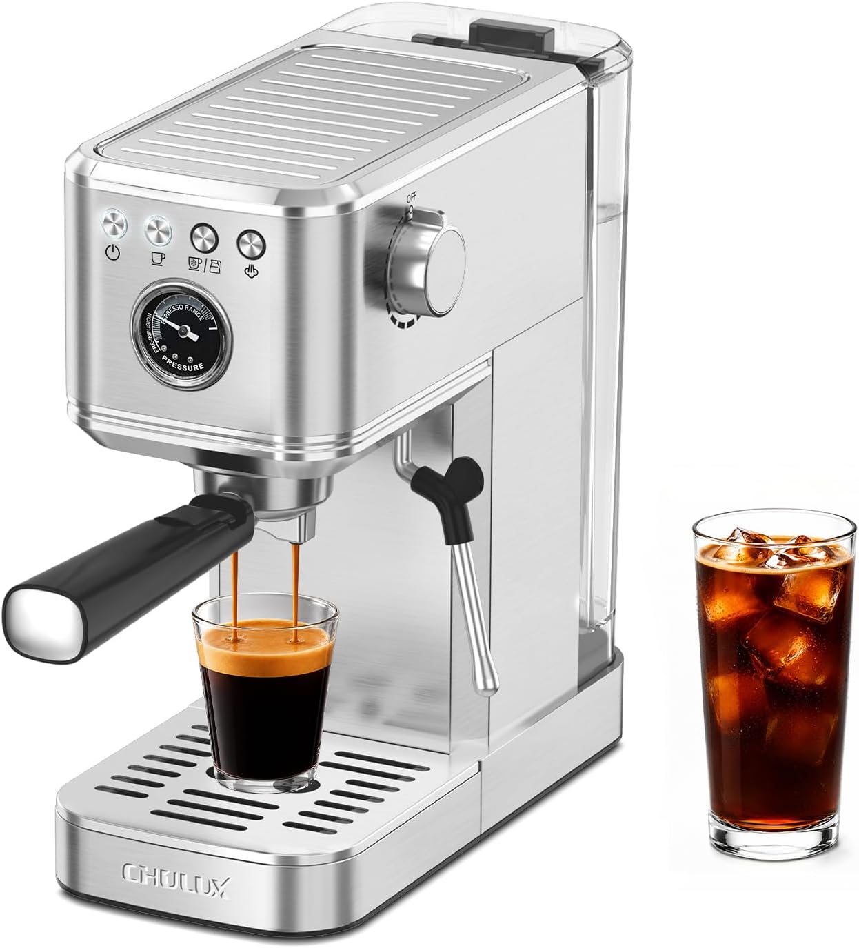 CHULUX Elite Espresso Machine - Silver