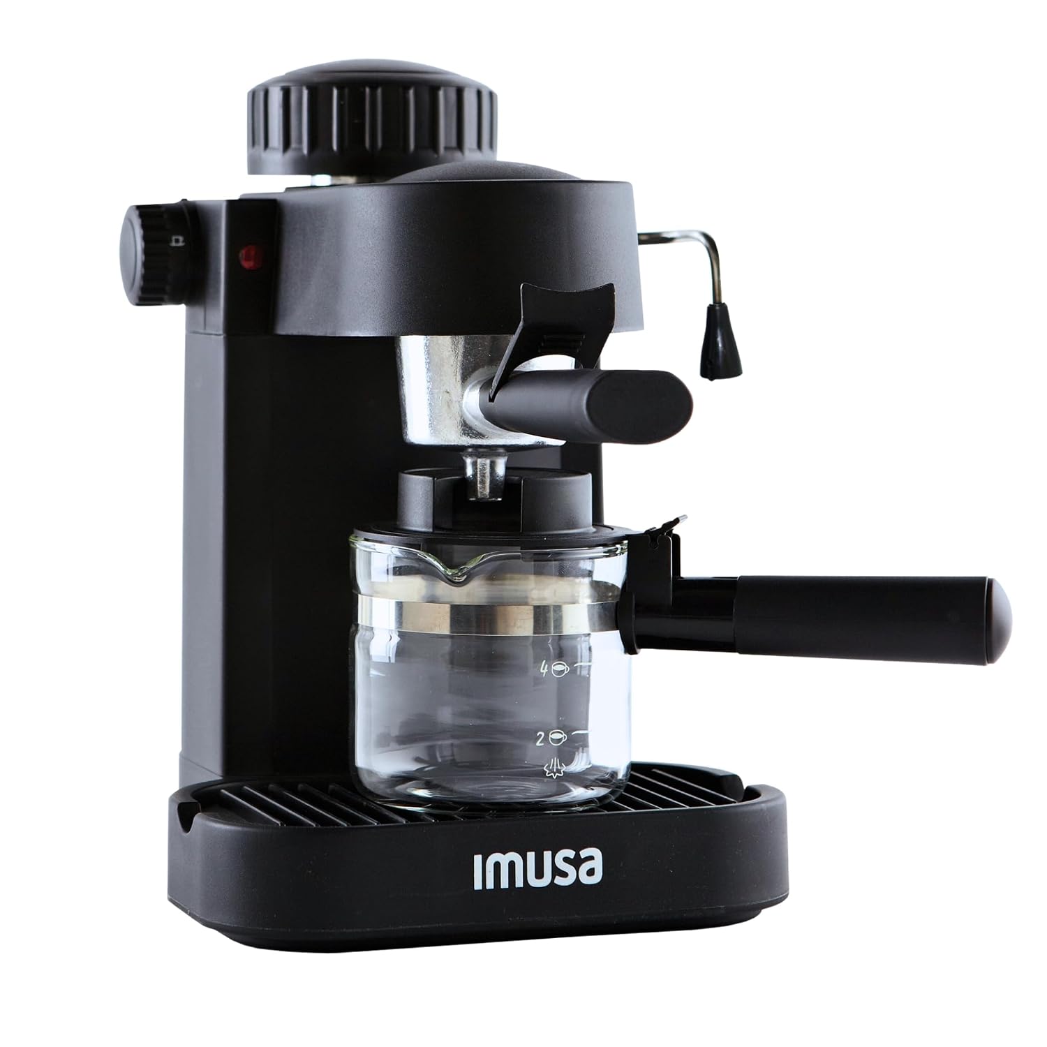 IMUSA 4 Cup Electric Espresso Cappuccino Maker - Black