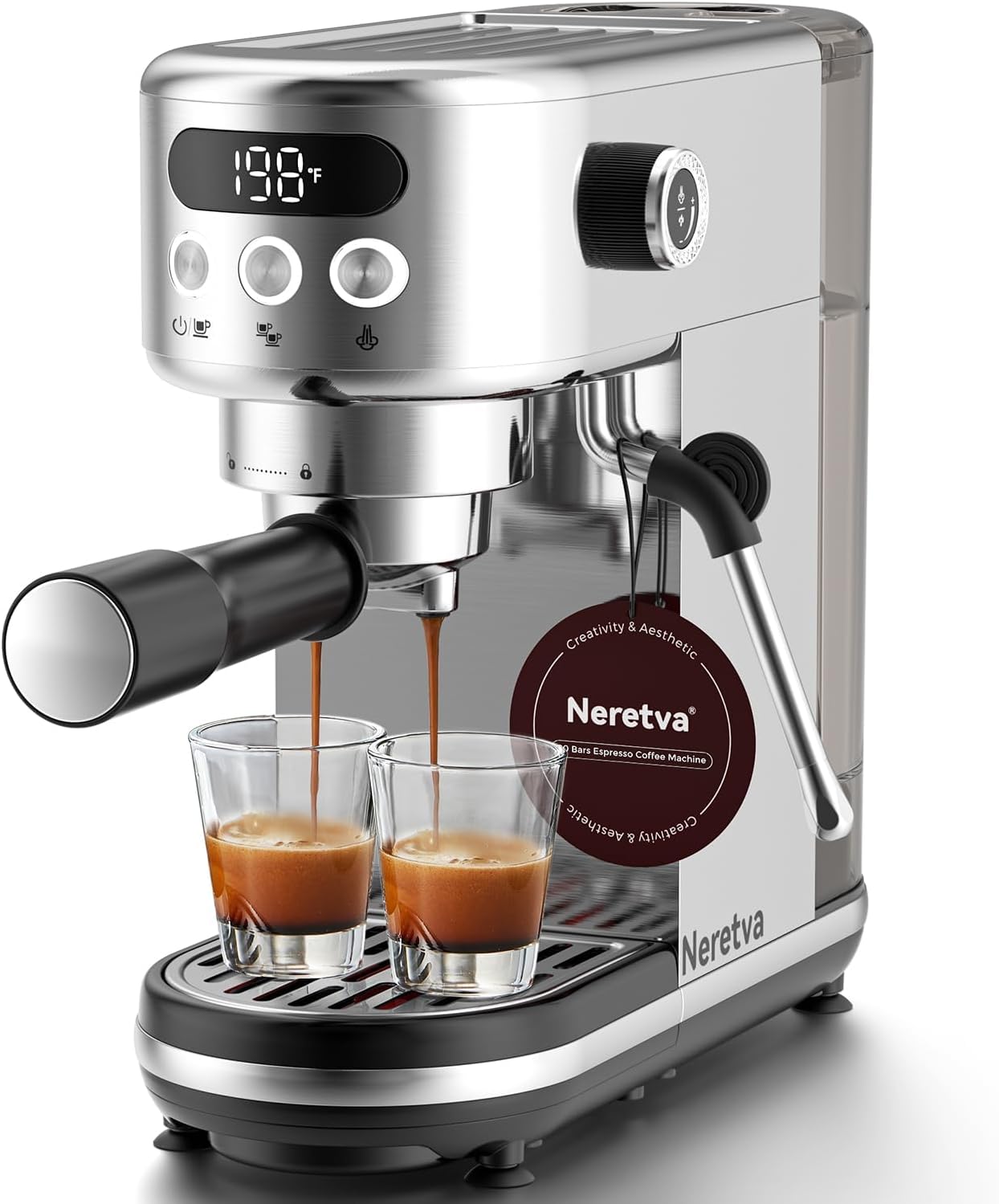 Neretva Espresso Machine 20 Bar - Silver